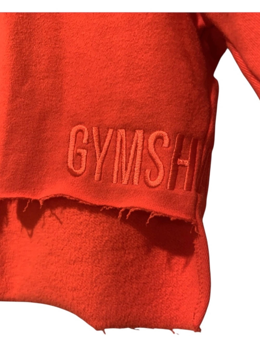 Gymshark Primary Cropped Hoodie Cut-Out Pullover Sweatshirt Top Pop Red Small S - Picture 7 of 10
